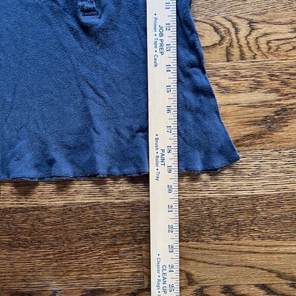 VTG Y2K Hollister Henley Shirt Womens L (Fits S/M) Navy Blue LS Bella Swan - Picture 6 of 8